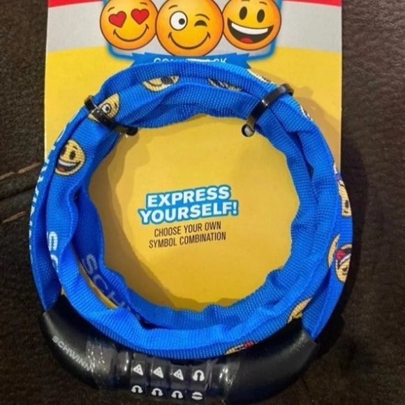 (2) BRAND NEW SCHWINN HAPPY EMOJI BIKE COMBO LOCK SET COMBINATION CABLE LOCKS - Picture 4 of 5